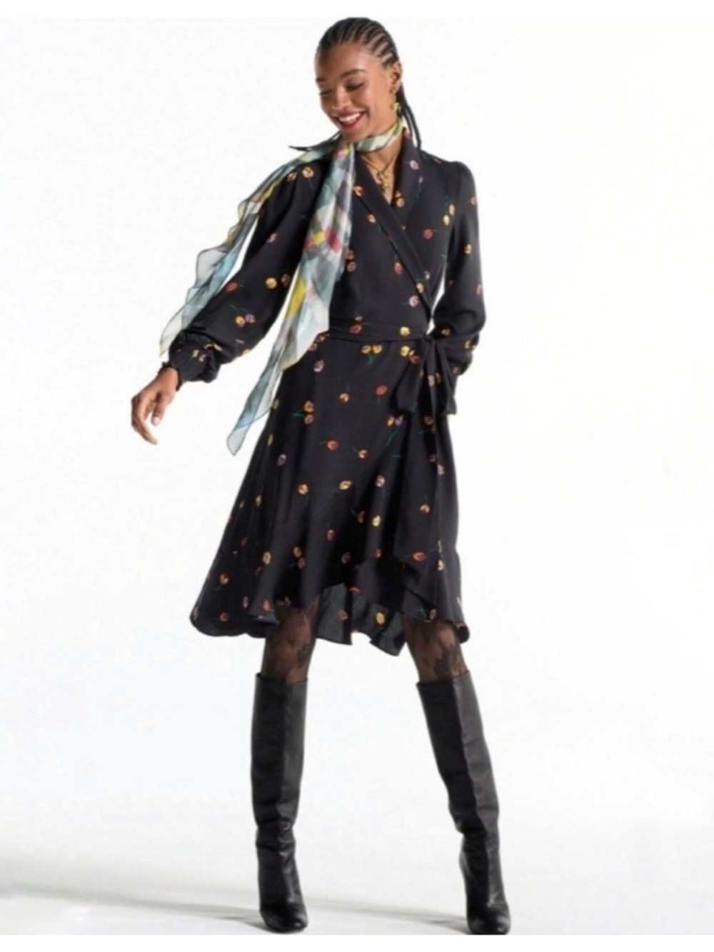 CAbi Divine Floral Wrap Dress - Picture 3 of 8